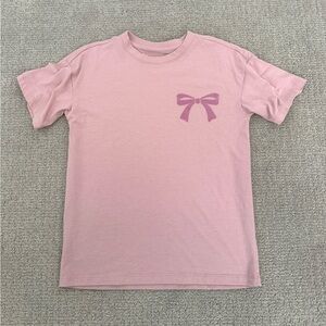 Cat & Jack Light Pink T-Shirt with Bow Accent